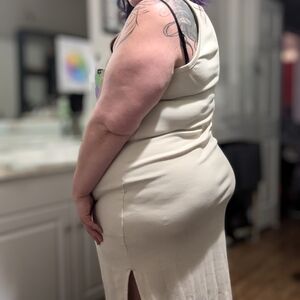 Cream Sleeveless Dress